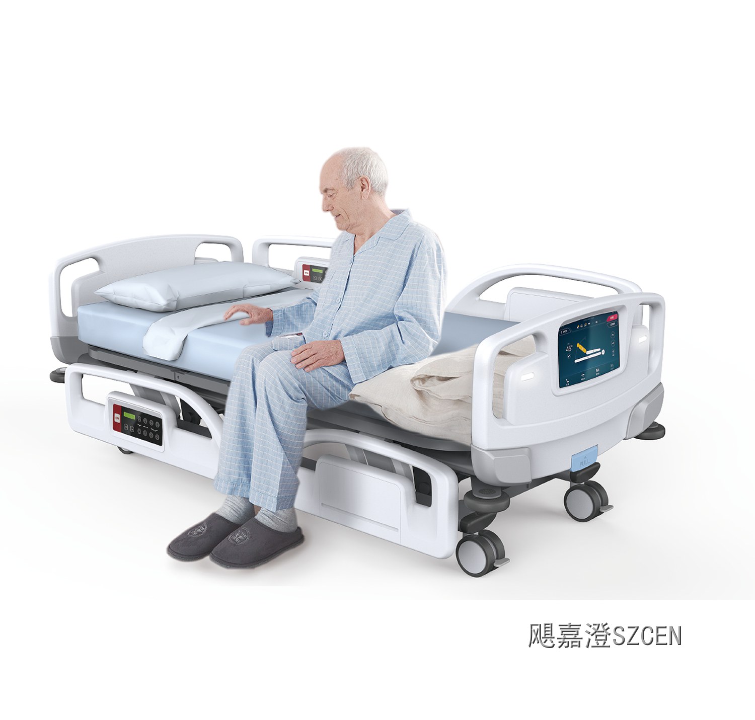 智能康复护理病床 - 外观与结构设计方案