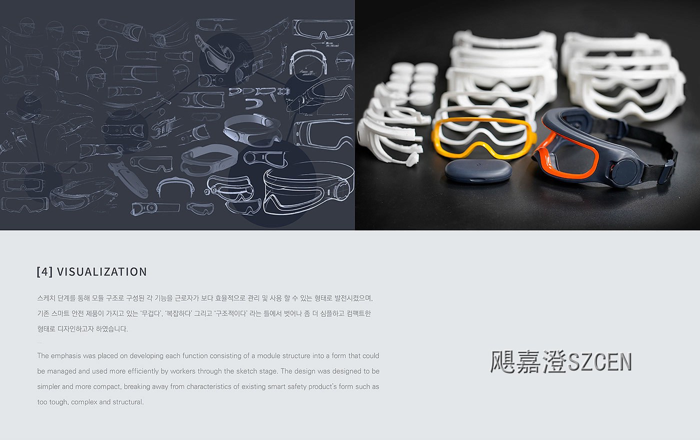 工业护目镜｜模块化智能安全护目镜外观与结构设计