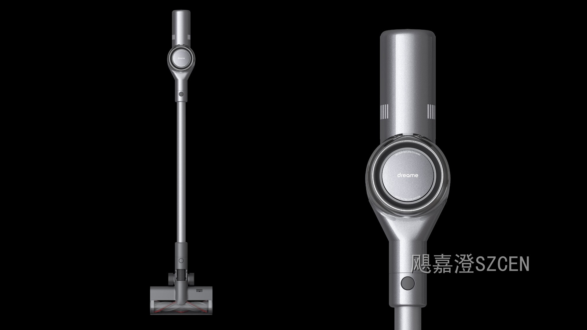 无线吸尘器｜整机与全配件套装外观与结构设计