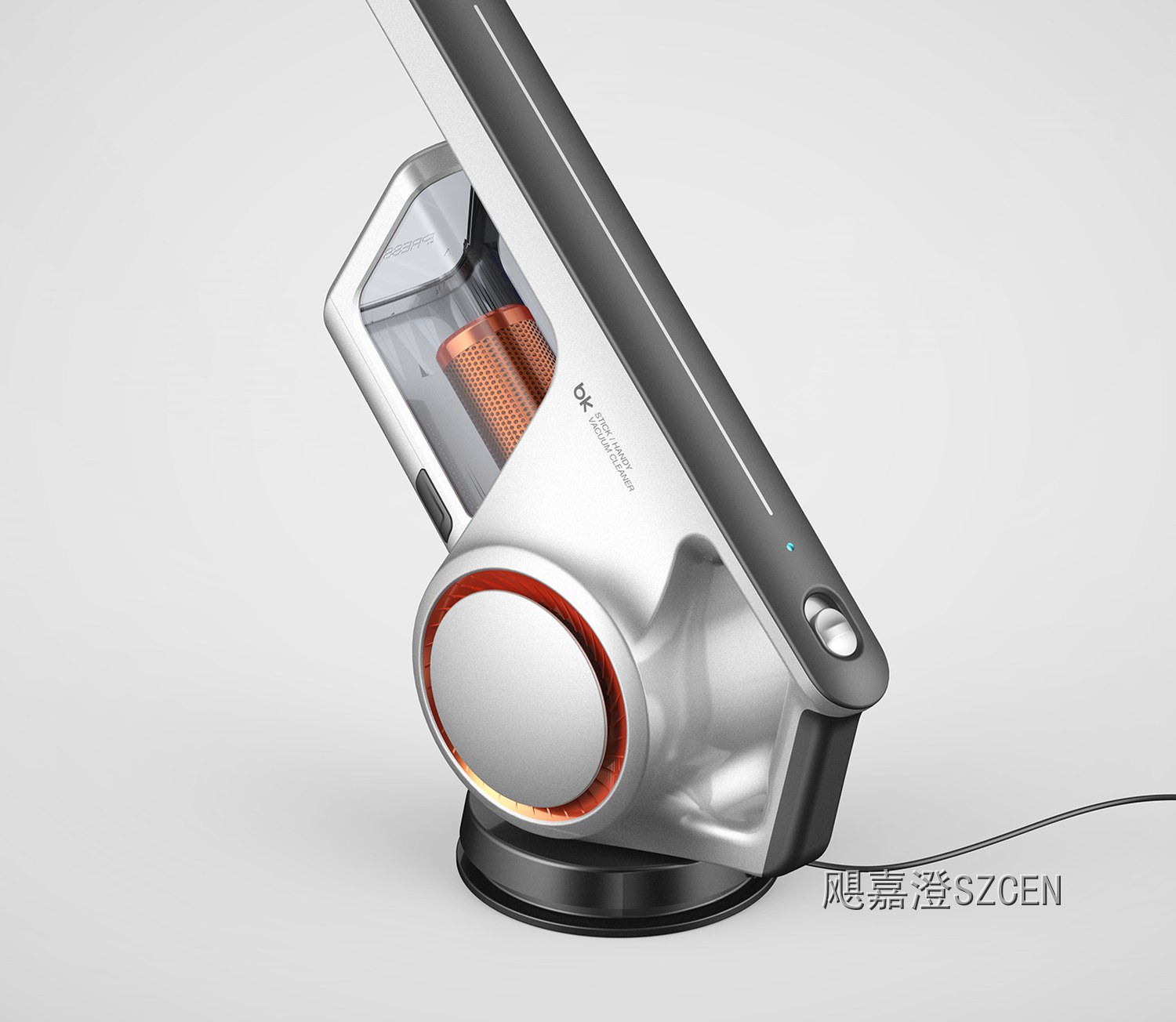 手持吸尘器｜轻量手持精细清洁设备外观与结构设计