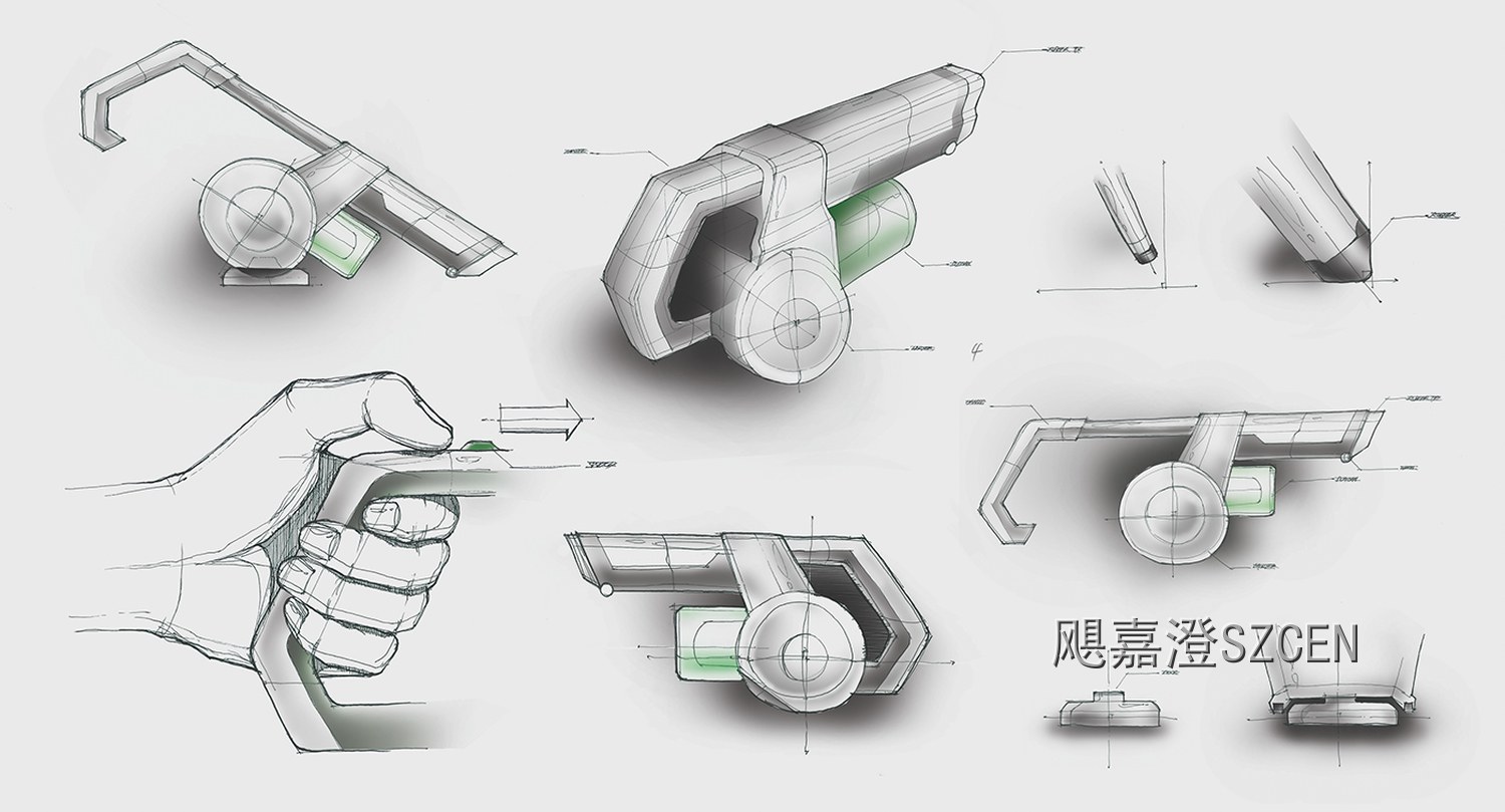 手持吸尘器｜轻量手持精细清洁设备外观与结构设计