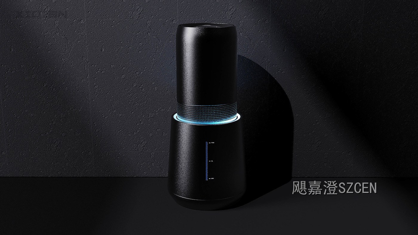 加湿器｜分体式圆柱加湿设备外观与结构设计
