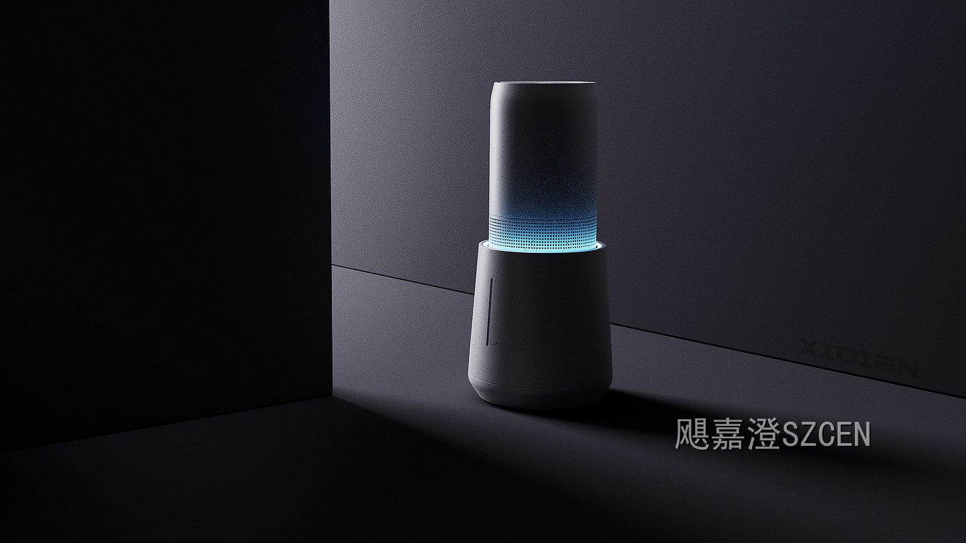 加湿器｜分体式圆柱加湿设备外观与结构设计