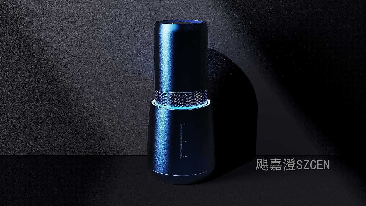 加湿器｜分体式圆柱加湿设备外观与结构设计