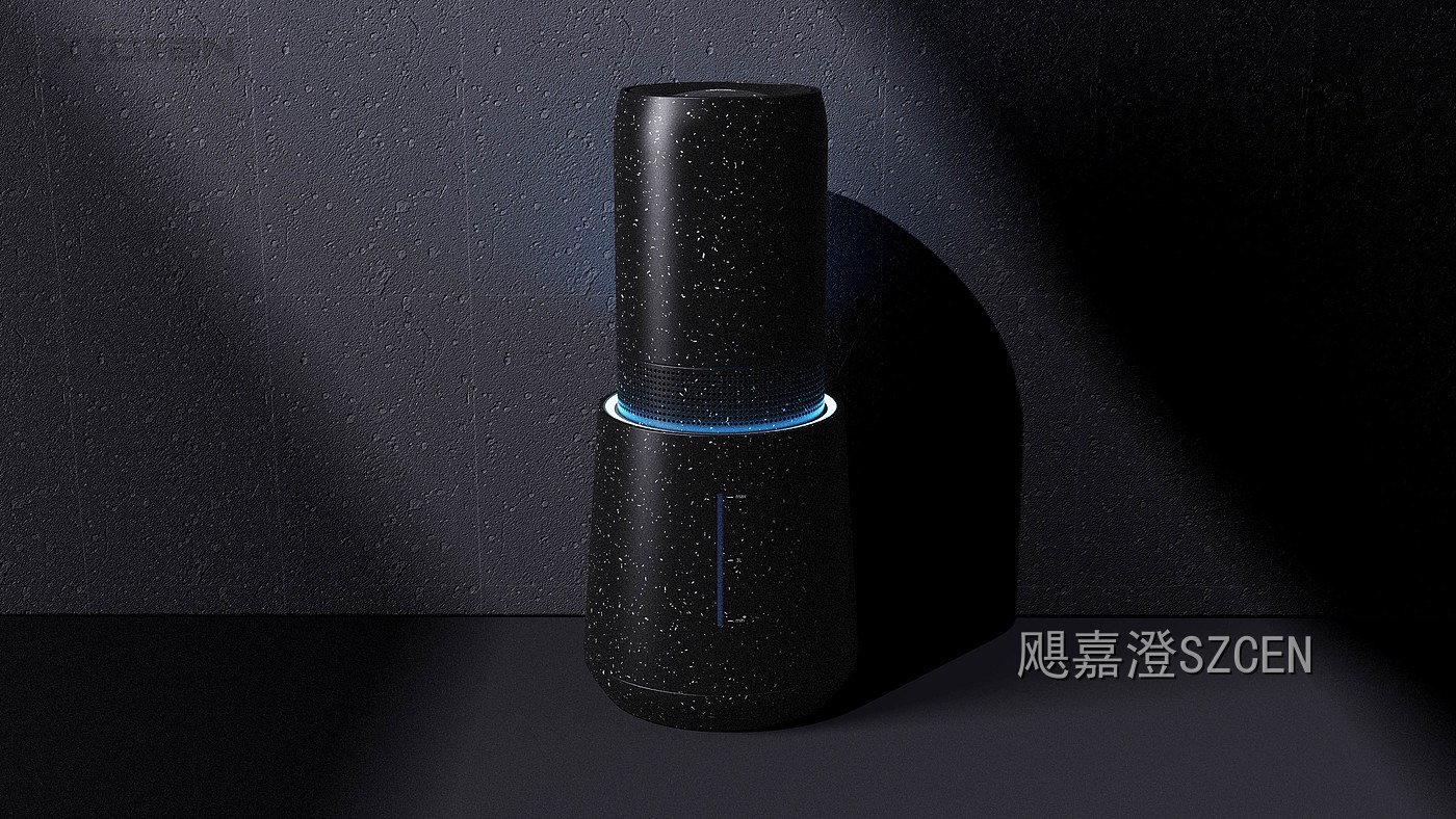 加湿器｜分体式圆柱加湿设备外观与结构设计