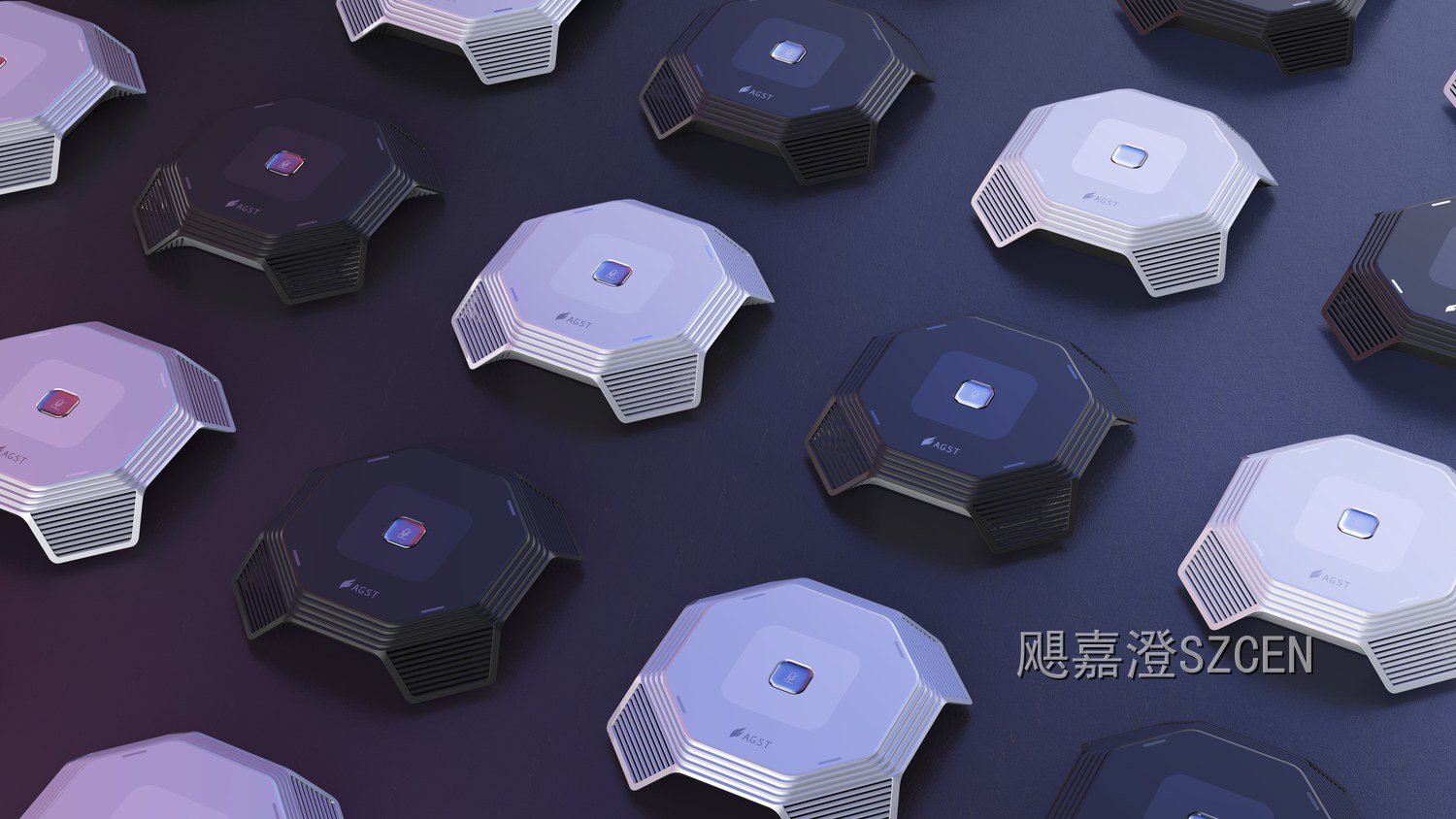 数字麦克风｜会议桌面全向拾音设备外观与结构设计