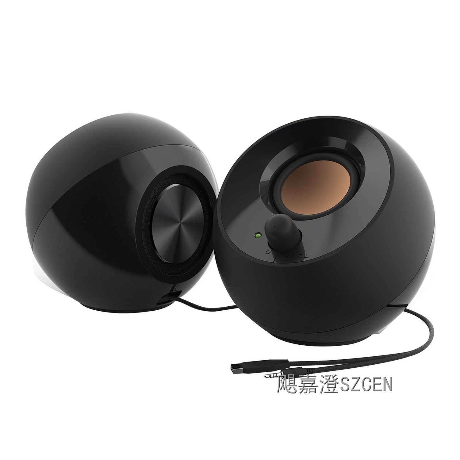 USB桌面扬声器｜球形近场听音音箱外观与结构设计