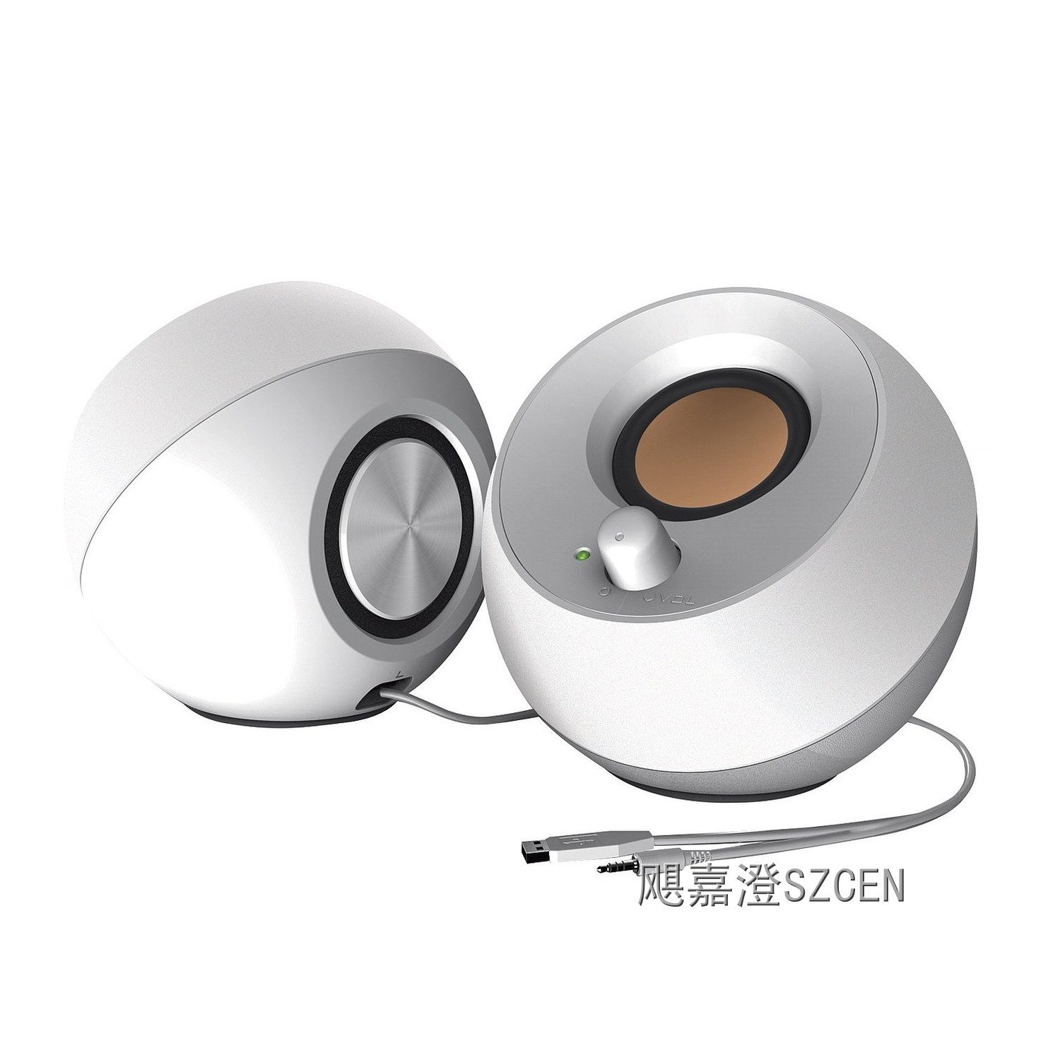USB桌面扬声器｜球形近场听音音箱外观与结构设计