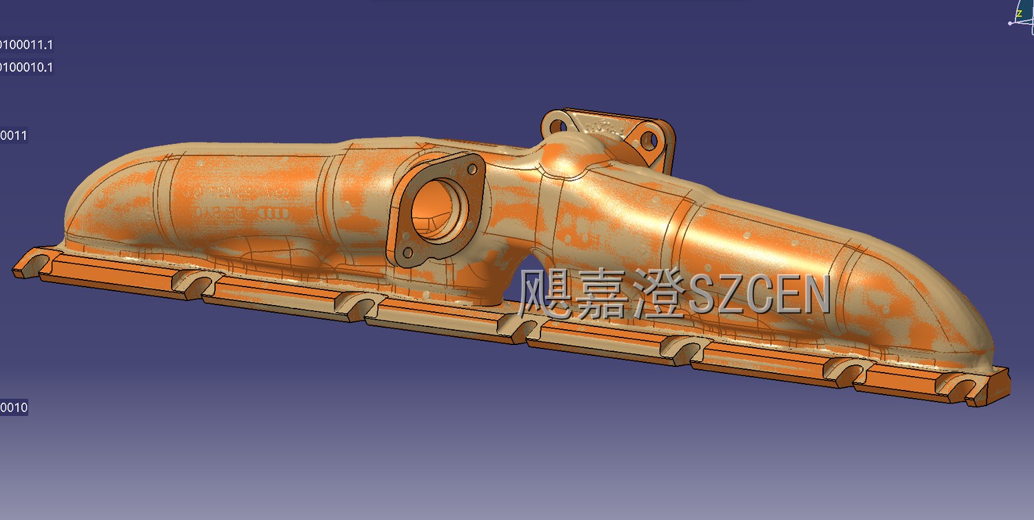 汽车发动机排气歧管｜逆向建模设计