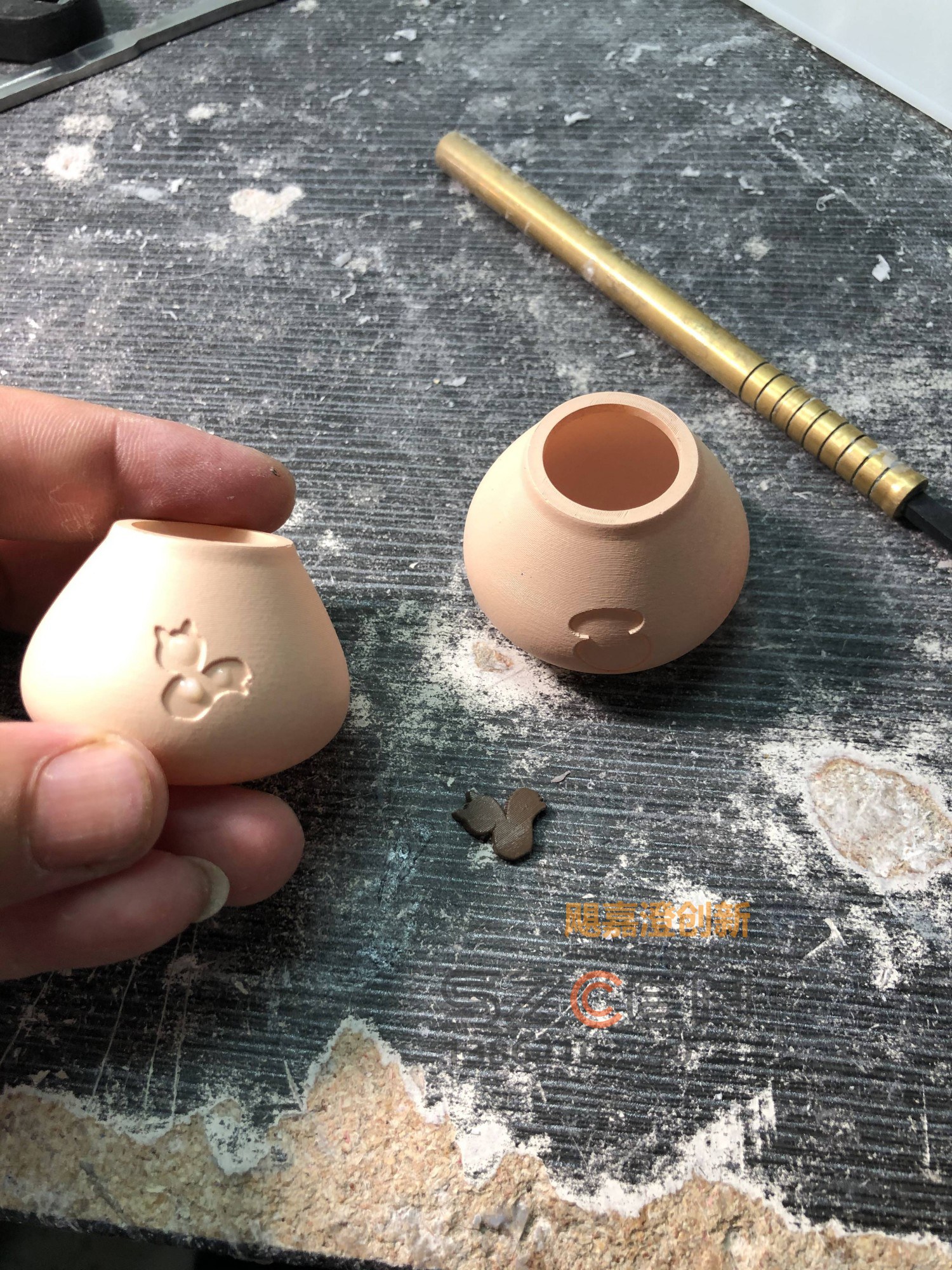 文创茶罐模型｜浮雕纹样与手工修刻