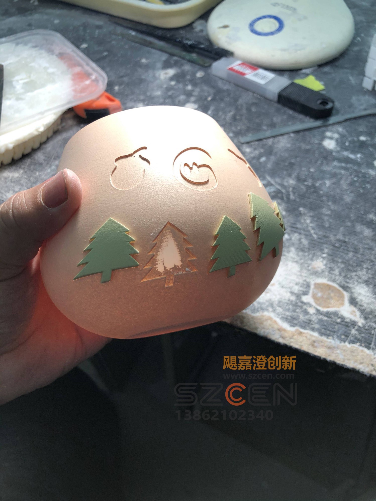 文创茶罐模型｜浮雕纹样与手工修刻