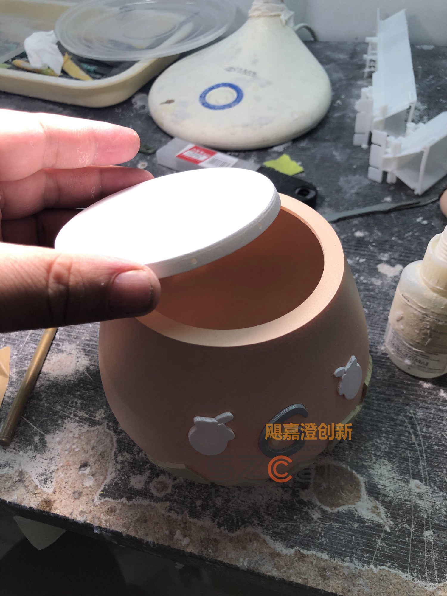 文创茶罐模型｜浮雕纹样与手工修刻