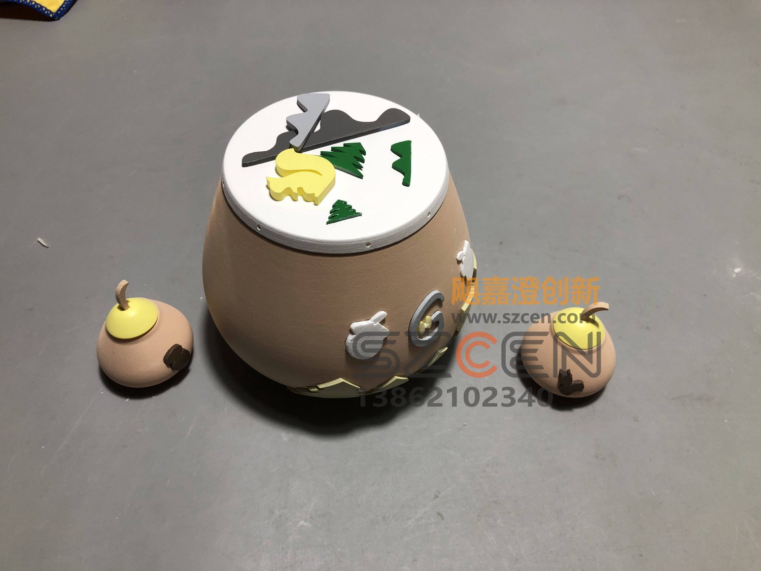 文创茶罐模型｜浮雕纹样与手工修刻