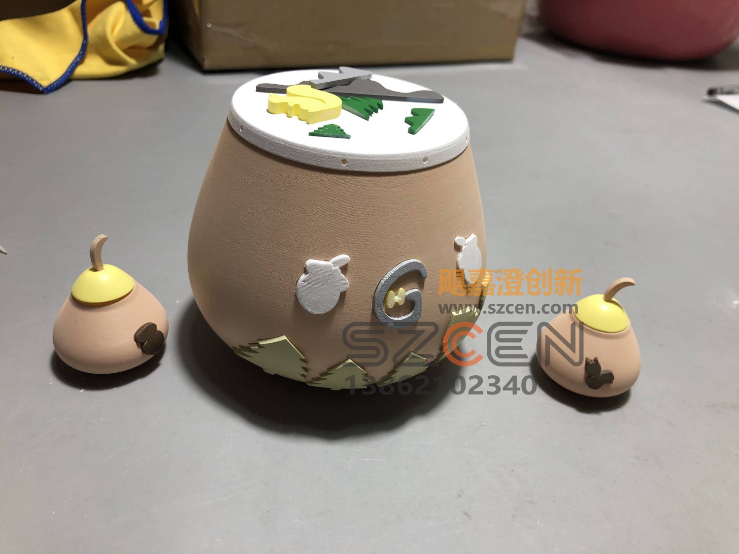 文创茶罐模型｜浮雕纹样与手工修刻
