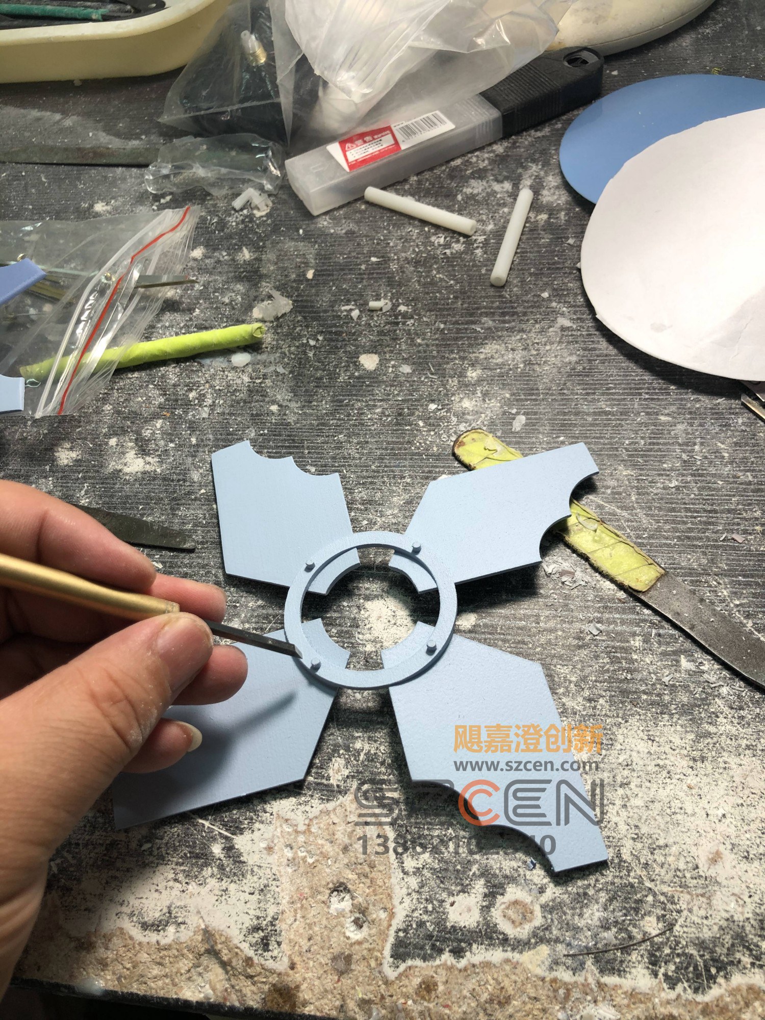 文创日月星辰对照钟表模型｜金蓝配色样件